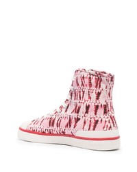 rosa bedruckte hohe Sneakers aus Segeltuch von Isabel Marant