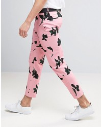 rosa bedruckte Hose von Asos