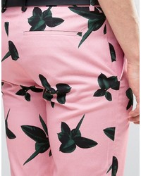 rosa bedruckte Hose von Asos