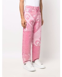 rosa bedruckte Jeans von Gcds