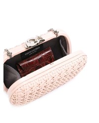 rosa bedruckte Leder Clutch von Corto Moltedo