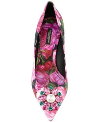 rosa bedruckte Leder Pumps von Dolce & Gabbana