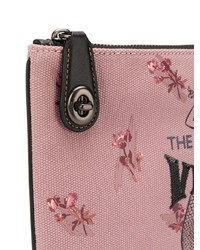 rosa bedruckte Segeltuch Clutch von Coach