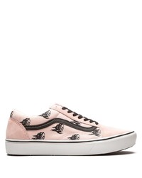 rosa bedruckte Segeltuch niedrige Sneakers von Vans