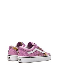 rosa bedruckte Segeltuch niedrige Sneakers von Vans