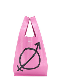 rosa bedruckte Shopper Tasche aus Leder von Balenciaga