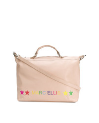 rosa bedruckte Shopper Tasche aus Leder von Marc Ellis