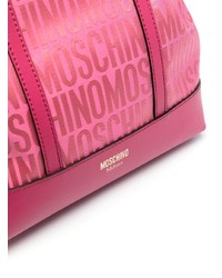 rosa bedruckte Shopper Tasche aus Leder von Moschino