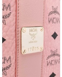 rosa bedruckte Shopper Tasche aus Leder von MCM