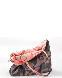 rosa bedruckte Shopper Tasche aus Leder von STUFF MAKER