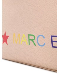 rosa bedruckte Shopper Tasche aus Leder von Marc Ellis