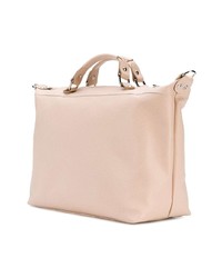 rosa bedruckte Shopper Tasche aus Leder von Marc Ellis