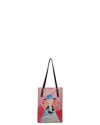 rosa bedruckte Shopper Tasche aus Segeltuch von DOGO