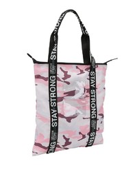 rosa bedruckte Shopper Tasche aus Segeltuch von George Gina & Lucy