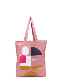 rosa bedruckte Shopper Tasche aus Segeltuch von Isabel Marant