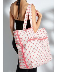 rosa bedruckte Shopper Tasche aus Segeltuch von Lascana