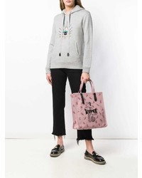 rosa bedruckte Shopper Tasche aus Segeltuch von Coach