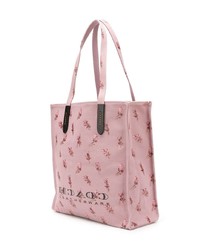 rosa bedruckte Shopper Tasche aus Segeltuch von Coach