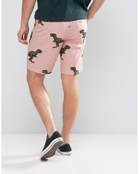 rosa bedruckte Shorts von Asos