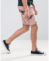 rosa bedruckte Shorts von Asos