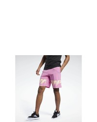 rosa bedruckte Sportshorts von Reebok