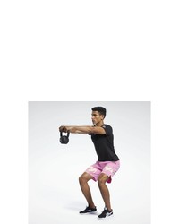 rosa bedruckte Sportshorts von Reebok