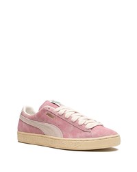 rosa bedruckte Wildleder niedrige Sneakers von Puma