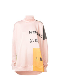 rosa bedruckter Oversize Pullover von MARQUES ALMEIDA
