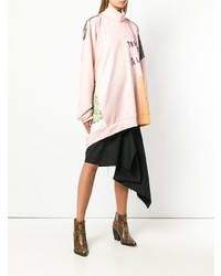 rosa bedruckter Oversize Pullover von MARQUES ALMEIDA