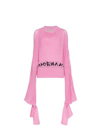 rosa bedruckter Oversize Pullover von Natasha Zinko