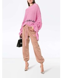 rosa bedruckter Oversize Pullover von Natasha Zinko