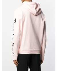 rosa bedruckter Pullover mit einem Kapuze von McQ Alexander McQueen