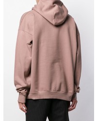 rosa bedruckter Pullover mit einem Kapuze von Diesel