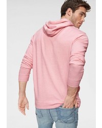 rosa bedruckter Pullover mit einem Kapuze von Jack & Jones