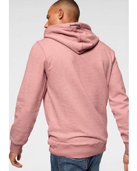 rosa bedruckter Pullover mit einem Kapuze von Jack & Jones