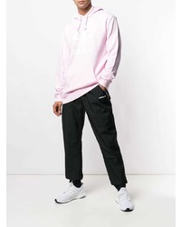 rosa bedruckter Pullover mit einem Kapuze von adidas