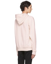 rosa bedruckter Pullover mit einem Kapuze von Balmain