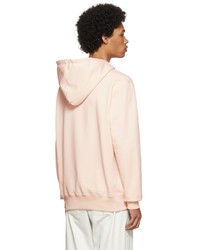 rosa bedruckter Pullover mit einem Kapuze von Alexander McQueen