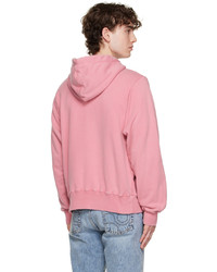rosa bedruckter Pullover mit einem Kapuze von Eytys