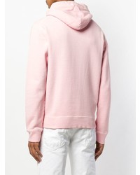 rosa bedruckter Pullover mit einem Kapuze von DSQUARED2