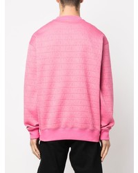 rosa bedruckter Pullover mit einem Rundhalsausschnitt von Moschino