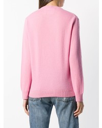 rosa bedruckter Pullover mit einem Rundhalsausschnitt von Iceberg