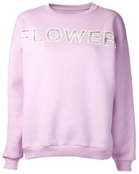 rosa bedruckter Pullover mit einem Rundhalsausschnitt von Christopher Kane