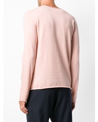 rosa bedruckter Pullover mit einem Rundhalsausschnitt von Comme Des Garçons Shirt Boys