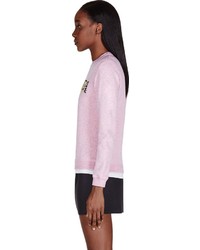 rosa bedruckter Pullover mit einem Rundhalsausschnitt von Kenzo