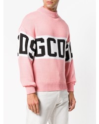 rosa bedruckter Pullover mit einem Rundhalsausschnitt von Gcds