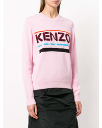 rosa bedruckter Pullover mit einem Rundhalsausschnitt von Kenzo