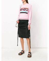 rosa bedruckter Pullover mit einem Rundhalsausschnitt von Kenzo