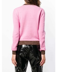 rosa bedruckter Pullover mit einem Rundhalsausschnitt von Chiara Ferragni