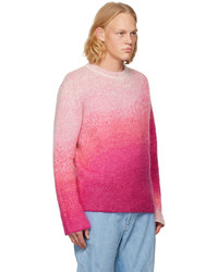 rosa bedruckter Pullover mit einem Rundhalsausschnitt von ERL